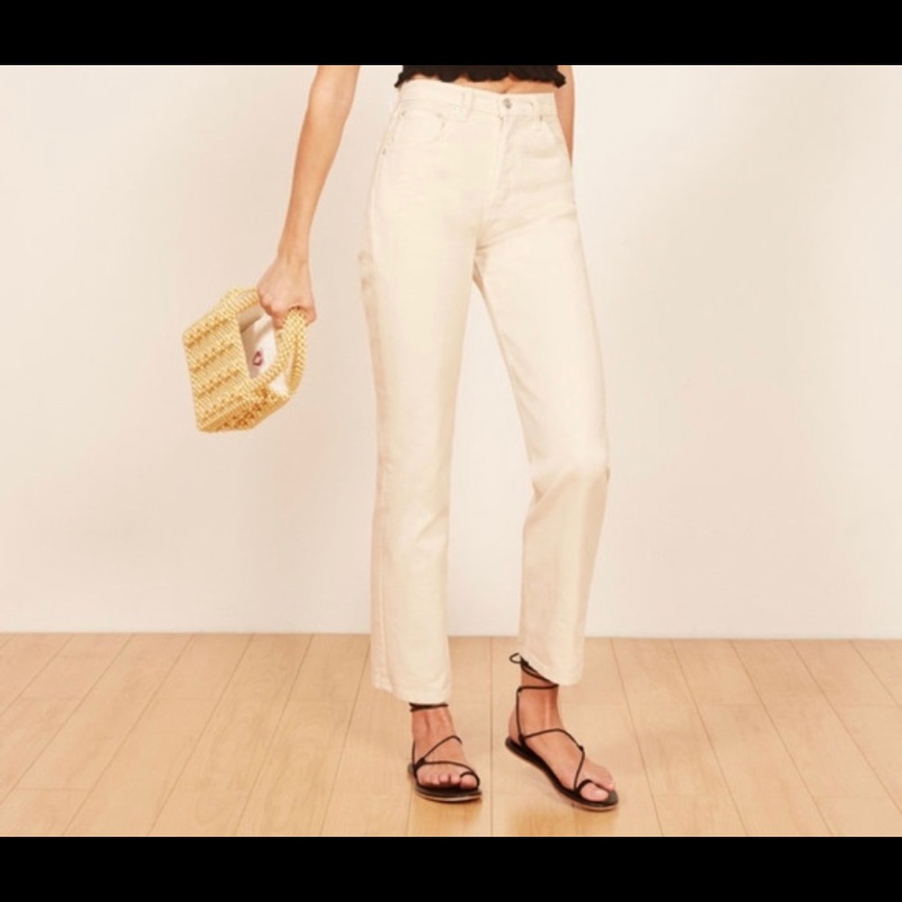 Reformation Liza high straight crop NWT